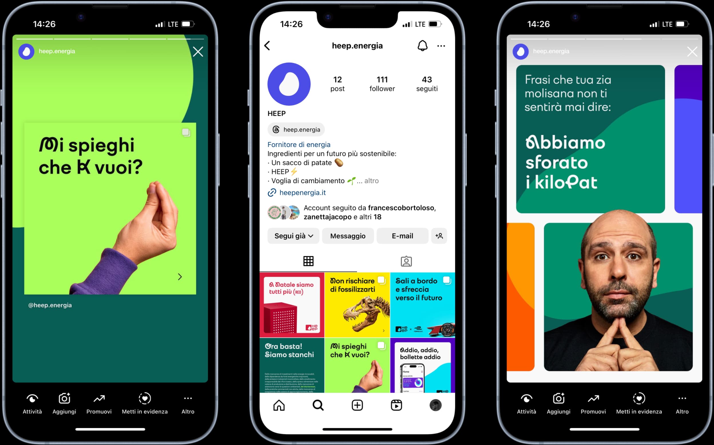 HEEP's Instagram page